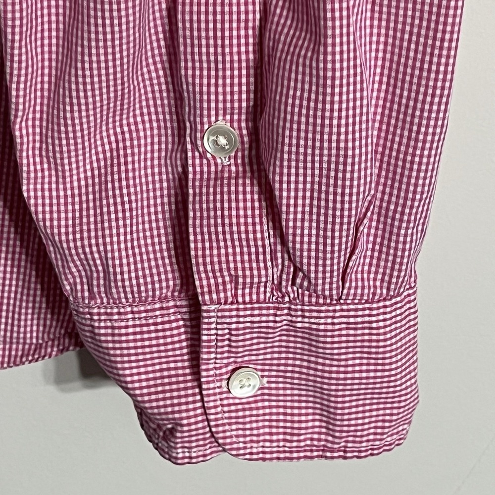 VTG Ralph Lauren Shirt Mens Polo Jeans Button Down Gingham Plaid Pink White XXL - Picture 10 of 11